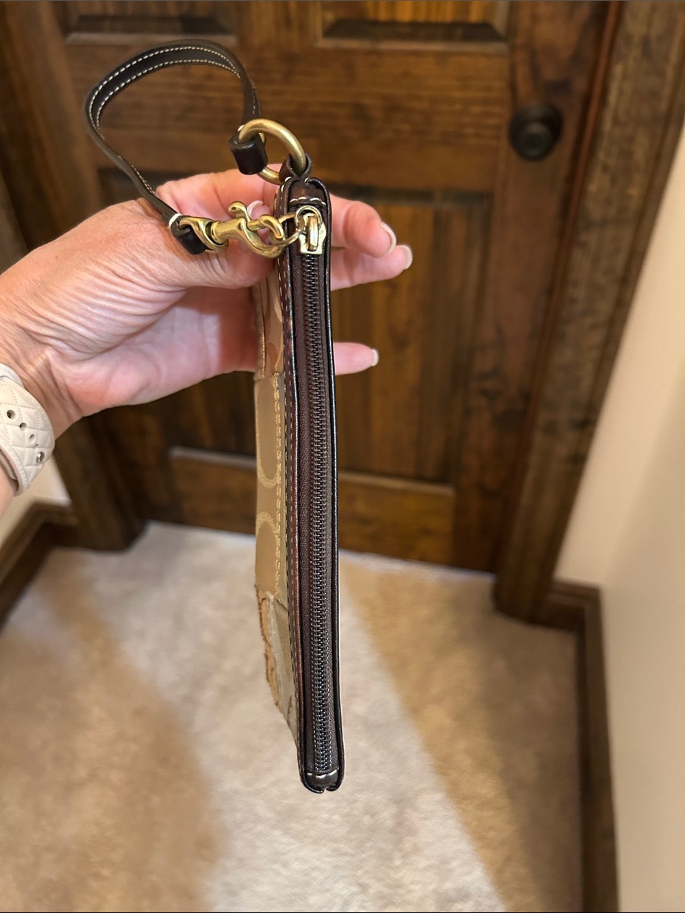Coach Patchwork Metallic, Tan and Brown Wristlet Trio - Picture 12 of 16
